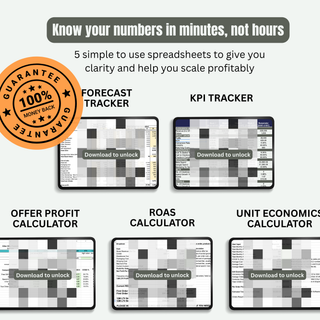 E-commerce Finance and KPI Spreadsheets